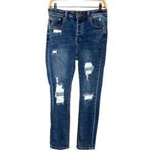Monkey Ride Jeans Original Vintage Cropped Distressed Skinny Fit  Size 9/29